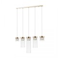 Lampa wisząca do jadalni nad stół szklane klosze GEM na 5xG9 P0389-05E-F7AC Zuma Line