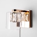 Kinkiet lampa ścienna GEM kolor francuskie złoto metal/szkło, LED 450 Lm 3000K IP20 W0389-01A-F7AC Zuma Line