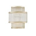 Kinkiet lampa ścienna SERGIO kolor złoty mat metal/szkło, 2xG9 IP20 W0528-02B-V6AC Zuma Line