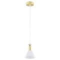 Lampa wisząca VICHY ze złotymi elementami oraz szklanym, transparentnym kloszem TK Lighting