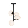 Lampa sufitowa OMI czarno-biała szklane spłaszczone klosze 1200 Zuma Line