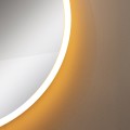 Eleganckie lustro łazienkowe z podświetlaną ramką LED 24W okrągłe D2526 Zuma Line