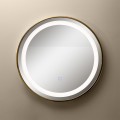 Łazienkowe lustro okrągłe złota ramka z podświetleniem LED 24W D251801 Zuma Line