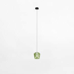 Lampa wiszącą  zwis szklany ozdobny klosz z rodziny COLORE LED zielona  MD3350-1BL/GR Zuma Line