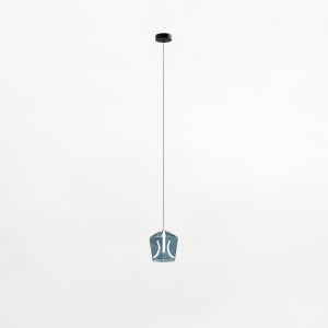 Nowoczesna lampa wisząca LED szklany niebieski klosz COLORE do sypialni MD3350-1BL/B Zuma Line