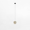 Minimalistyczna lampa wisząca COLORE z bursztynowym szklanym kloszem LED MD3350-1BL/CO Zuma Line