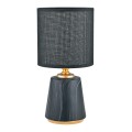 Klasyczna lampa stołowa z czarnym abażurem do sypialni HS8605-BL Zuma Line