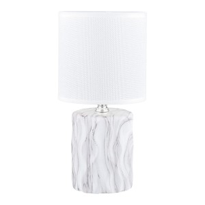 Lampka nocna ceramiczna z białym abażurem na E14 HS8603-WH Zuma Line