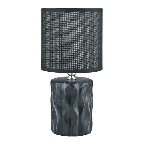 Dekoracyjna lampka nocna czarna z abażurem do sypialni HS8603-BL Zuma Line
