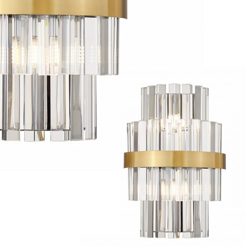 Kinkiet lampa ścienna Constantinople szczotkowany mosiądz W0567-02A-B52G Zuma Line