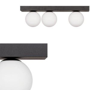 Lampa sufitowa listwa z trzema szklanymi kloszami SPHERE 1203  Zuma Line