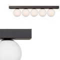 Lampa sufitowa podłużna czarna, szklane kule klosze 5xG9 SPHERE 1202  Zuma Line