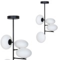 Lampa sufitowa OMI czarno-biała szklane spłaszczone klosze 1200 Zuma Line