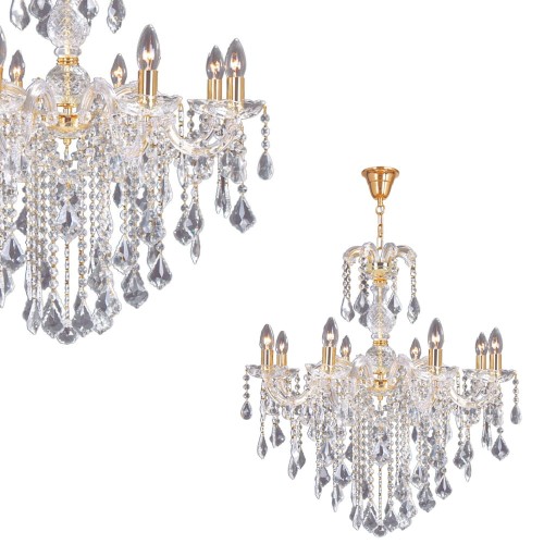 Lampa wisząca CHATEAU Złoty E14 14004/8-GLD Zuma Line