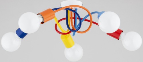 Lampa sufitowa FARTA wielokolorowa 5xE27 63356 Alfa