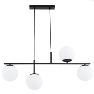 Lampa wisząca LUNA czarna/biała 4xE14 63349 Alfa