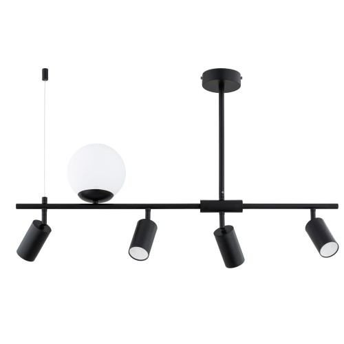 Lampa sufitowa NESKA czarna 4xGU10 & 1xE14 63346 Alfa