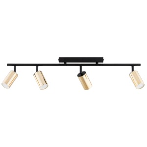 Lampa sufitowa KAMEL czarny/złoty 4xGU10 63345 Alfa