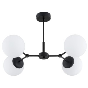Lampa sufitowa FOTON czarna/biała 4xE14 63343 Alfa