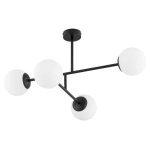Lampa sufitowa DILON czarna/biała 4xE14 63342 Alfa
