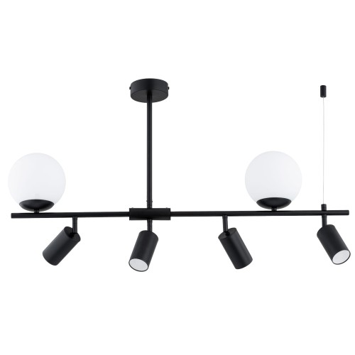 Lampa sufitowa NESKA czarna/biała 4xGU10 & 2xE14 63341 Alfa