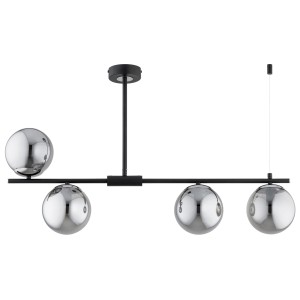 Lampa sufitowa HILL czarna/chrom 4xE14 63338 Alfa