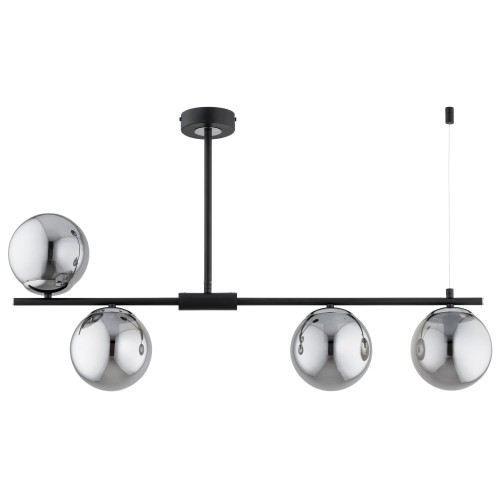 Lampa sufitowa HILL czarna/chrom 4xE14 63338 Alfa
