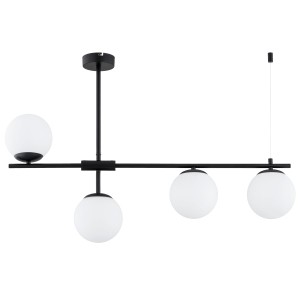 Lampa sufitowa FORT czarna/biała 4xE14 63337 Alfa