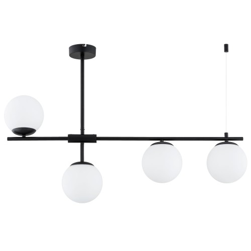 Lampa sufitowa FORT czarna/biała 4xE14 63337 Alfa
