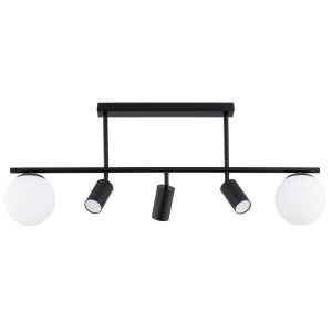 Lampa sufitowa ESKA czarna 3xGU10 & 2xE14 63336 Alfa
