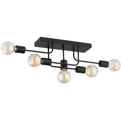 Lampa sufitowa GOISA czarna 5xE27 63333 Alfa