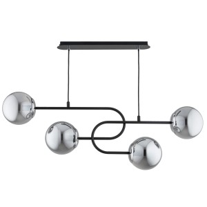 Lampa sufitowa NARI czarna/chrom 4xE14 63332 Alfa