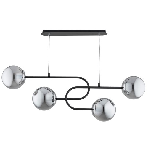 Lampa sufitowa NARI czarna/chrom 4xE14 63332 Alfa
