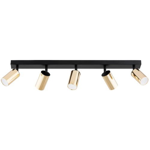 Lampa sufitowa ATLET czarny/złoty 5xGU10 63331 Alfa