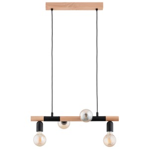 Lampa wisząca LIDO drewniana 4xE27 63327 Alfa