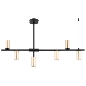 Lampa sufitowa SAUR czarny/złoty 6xGU10 63326 Alfa