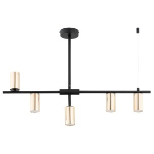 Lampa sufitowa SAUR czarny/złoty 5xGU10 63325 Alfa