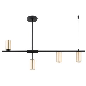 Lampa sufitowa SAUR czarny/złoty 4xGU10 63324 Alfa
