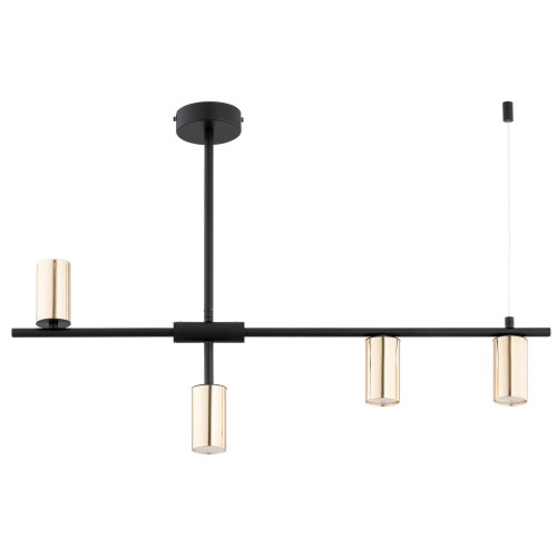 Lampa sufitowa SAUR czarny/złoty 4xGU10 63324 Alfa