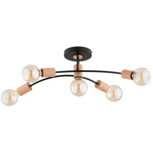 Lampa sufitowa LANTI drewniana 5xE27 63318 Alfa