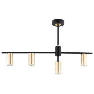 Lampa sufitowa URSA czarny/złoty 4xGU10 63317 Alfa