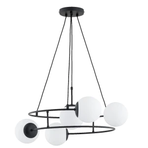 Lampa wisząca URANIA czarna/biała 5xE14 63310 Alfa
