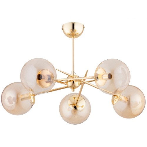 Lampa sufitowa PRIMERY złota 5xE14 63309 Alfa