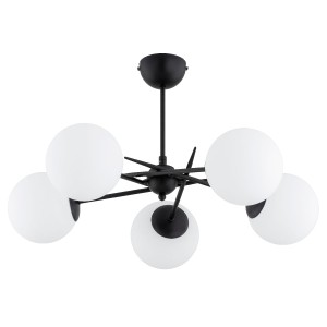 Lampa sufitowa PRIMERY czarna/biała 5xE14 63308 Alfa