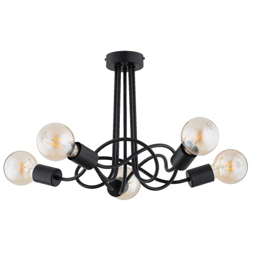 Lampa sufitowa WINGO czarna 5xE27 63304 Alfa
