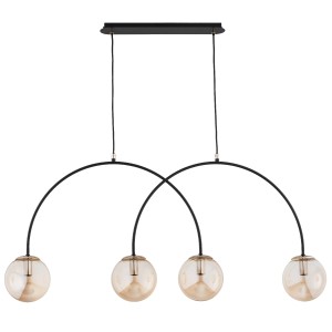 Lampa wisząca BENDO MIX czarny/złoty 4xE14 63303 Alfa