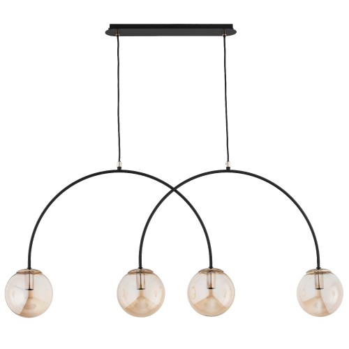 Lampa wisząca BENDO MIX czarny/złoty 4xE14 63303 Alfa