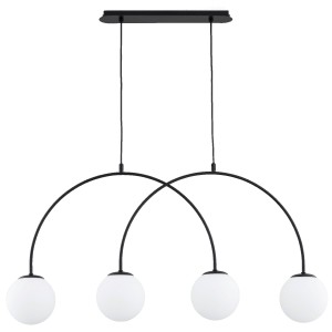 Lampa wisząca BENDO czarna/biała 4xE14 63301 Alfa