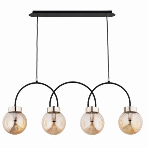 Lampa wisząca DARSO czarny/złoty 4xE14 63294 Alfa