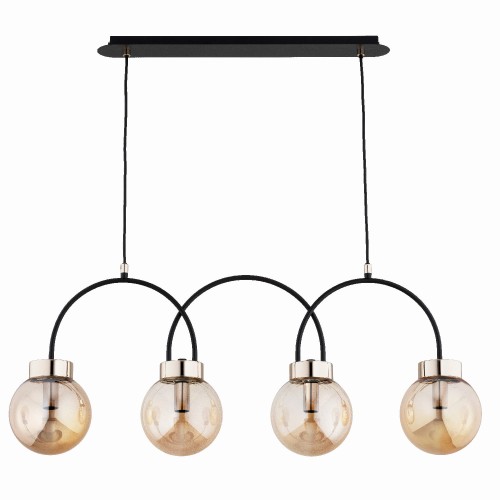 Lampa wisząca DARSO czarny/złoty 4xE14 63294 Alfa